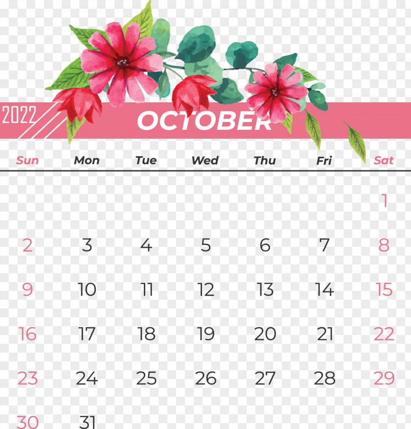 Calendar Flower Font Petal Fruit PNG