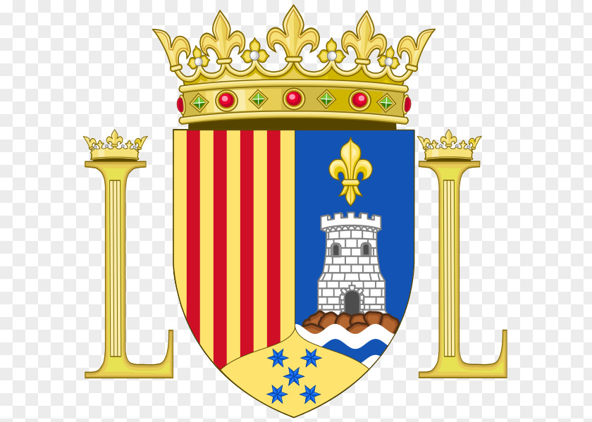 Clip Art Crown Of Castile Aragon Coat Arms Spain PNG