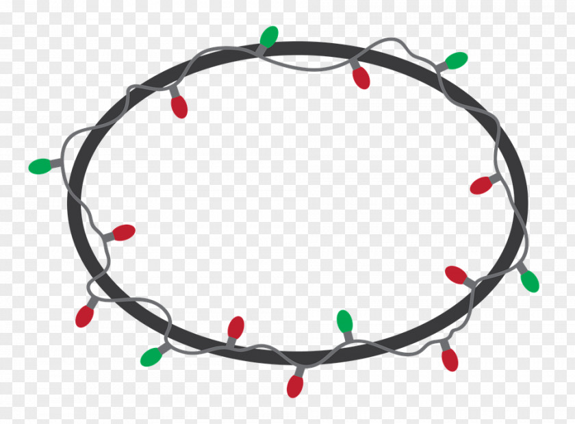 Light Circle Christmas Lights Picture Frame Clip Art PNG