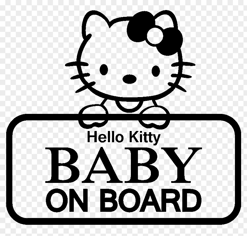 Baby On Board Sticker Hello Kitty Desktop Wallpaper 1080p PNG