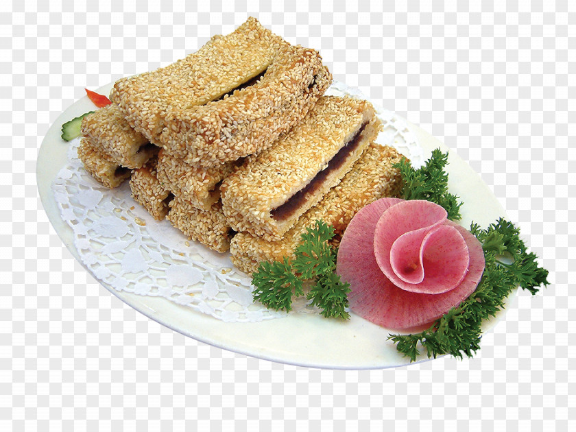 Hong Ma Toast Folder Vegetarian Cuisine Recipe Deep Frying Food PNG