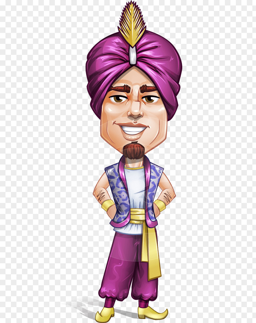 Turban Cartoon Character Robe PNG