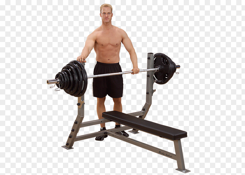 Bench Press Body Solid Flat Olympic Body-Solid ProClub Line Commercial SPR500 Half Rack GST20 Heavy-Duty Utility Stool PNG