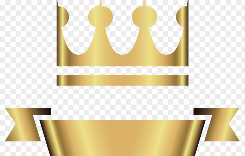 Golden Crown Yellow Metal PNG