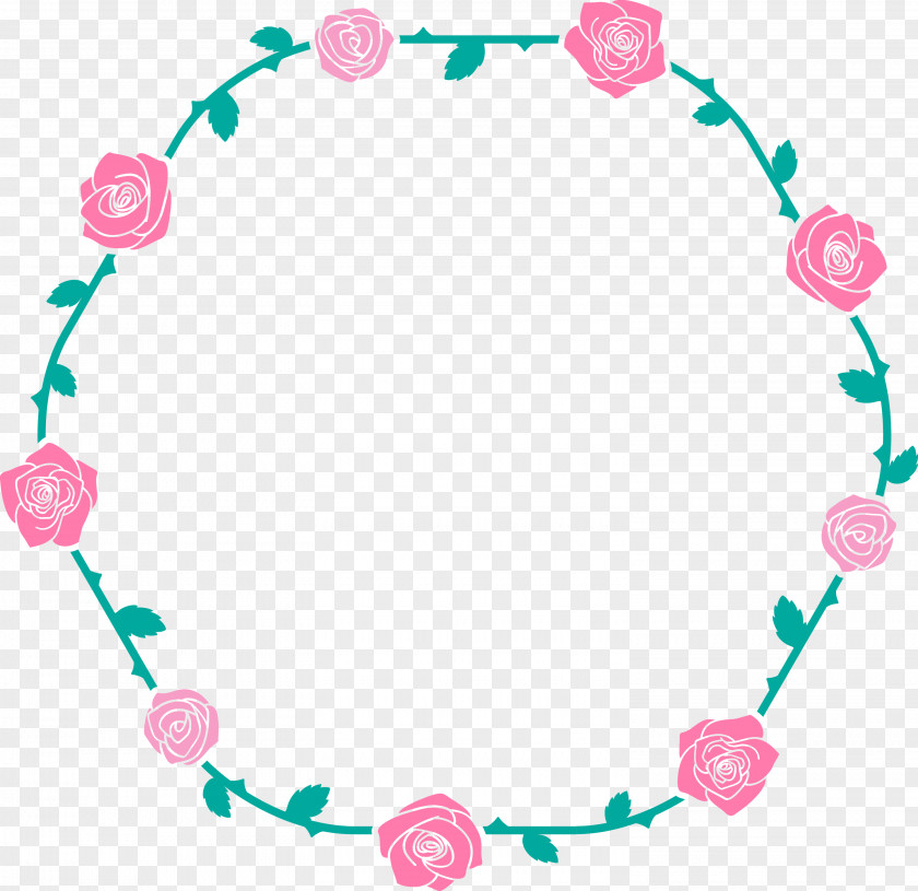 Rose Frame Floral Flower PNG