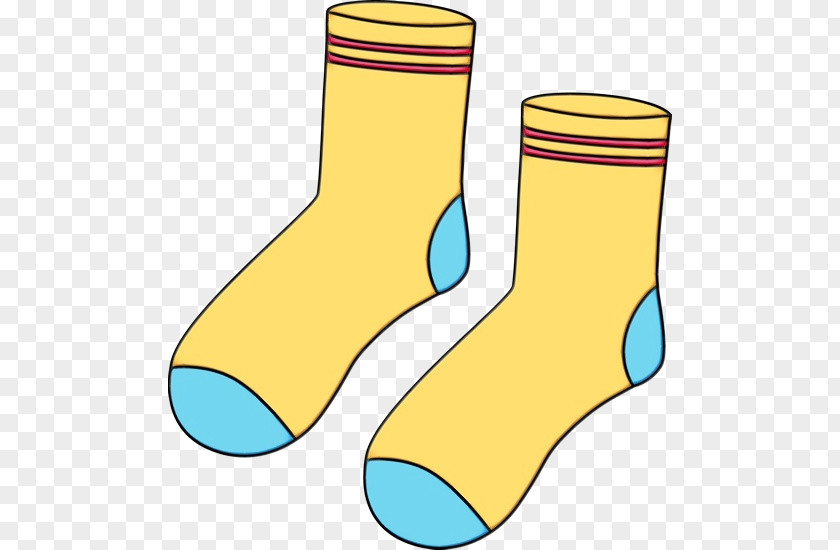 Sock Footwear Yellow Background PNG