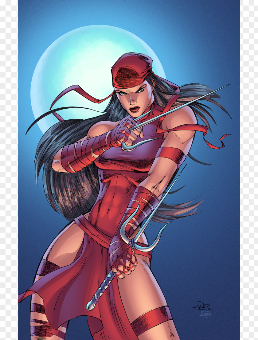 Enchantress Elektra Punisher Daredevil Bullseye Comic Book PNG