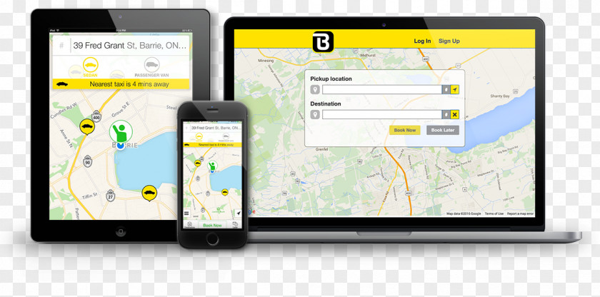 Taxi App Smartphone Display Advertising PNG