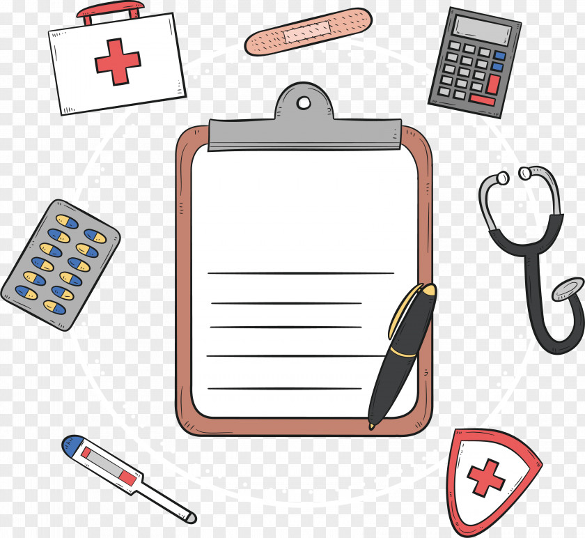 Hand Drawn Signature Medical Book Download Icon PNG