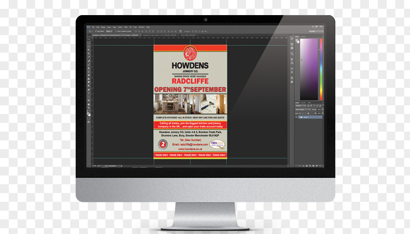 Radcliffe Flyer Manchester Display AdvertisingDesign Howdens Joinery PNG