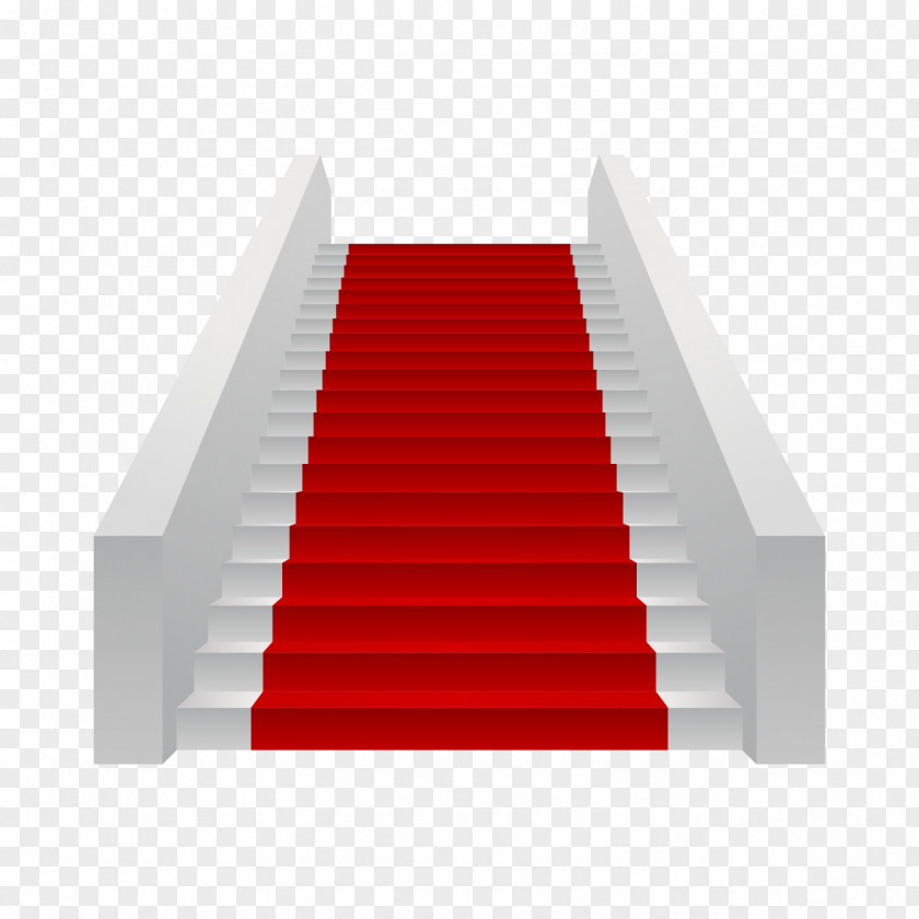 Vector Red-carpeted Stairs Carpet PNG