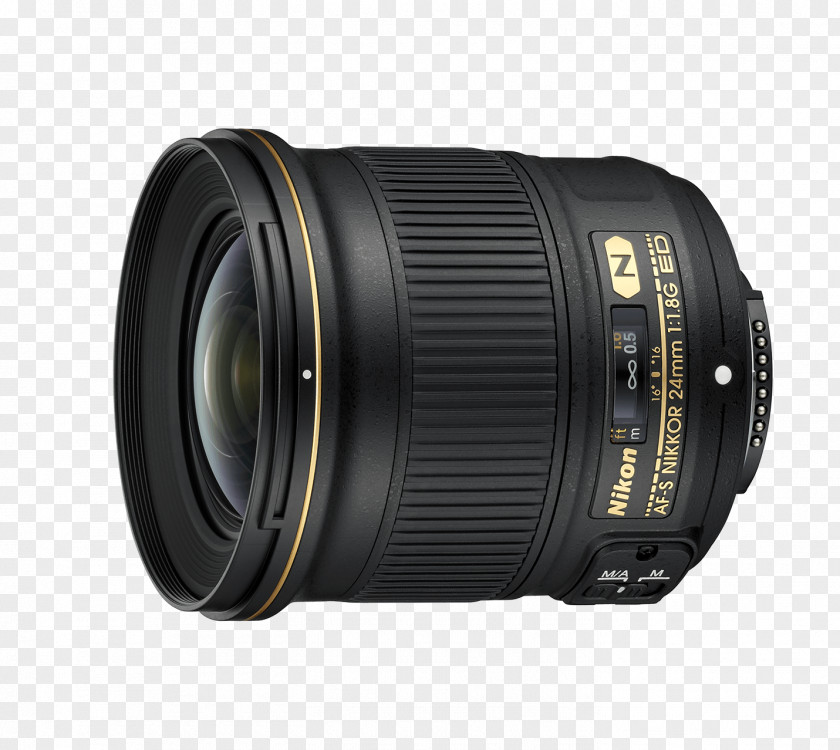 Camera Lens Nikon AF-S Nikkor 24mm F/1.8G ED DX 35mm Prime PNG