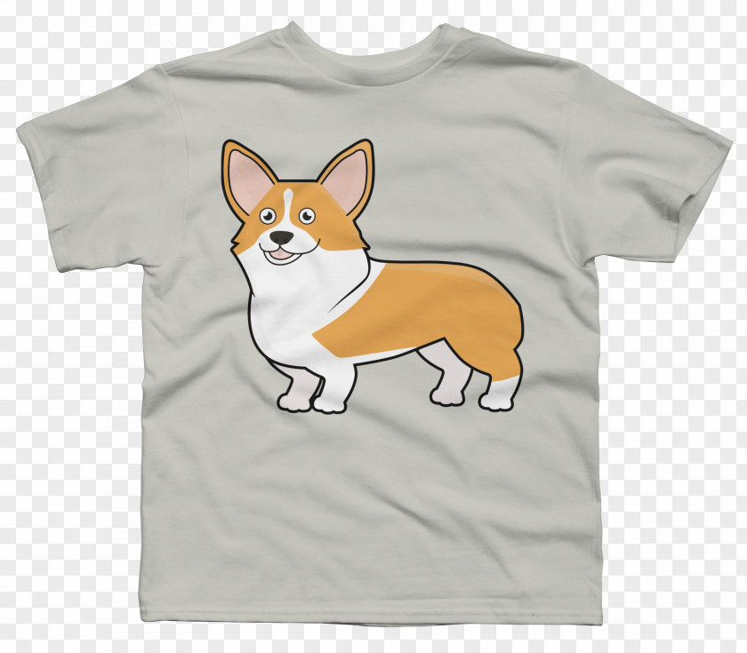 Corgi Printed T-shirt Long-sleeved Red Fox PNG