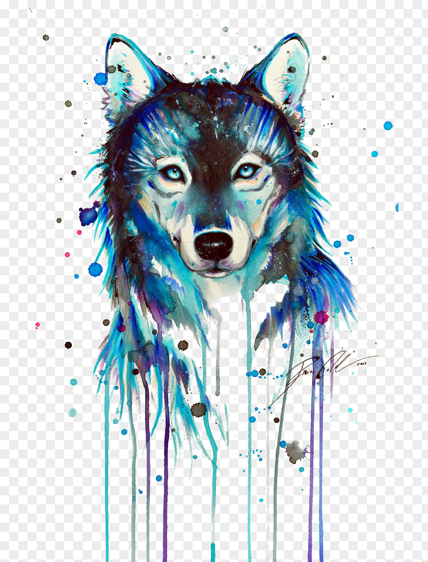 Dark Wolf Dog Tattoo Art Drawing Arctic PNG