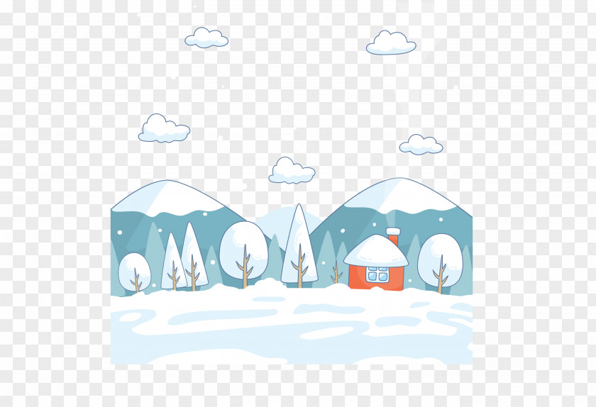 Hand-drawn Cartoon Illustration Snow Euclidean Vector Download PNG