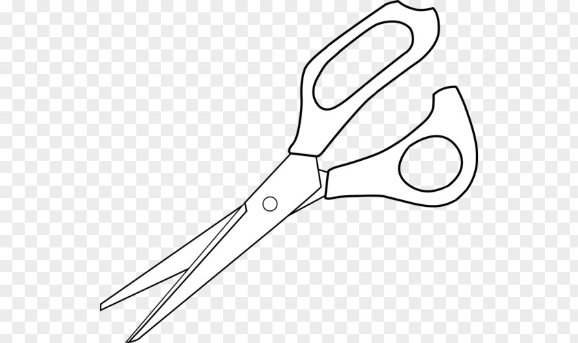 Scissors Pictures Line Art Hair-cutting Shears Black And White PNG