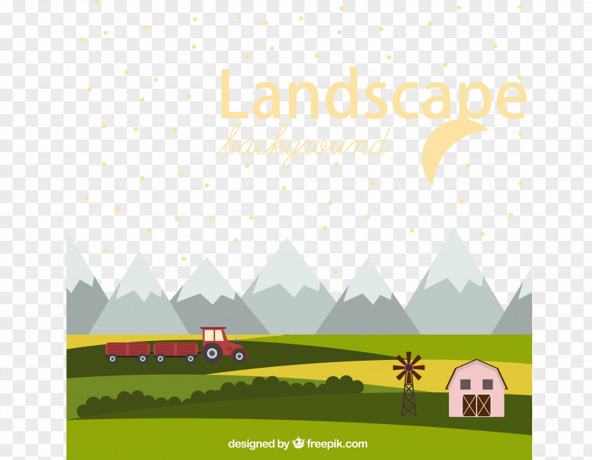 Beautiful Night And Barn Euclidean Vector Icon PNG