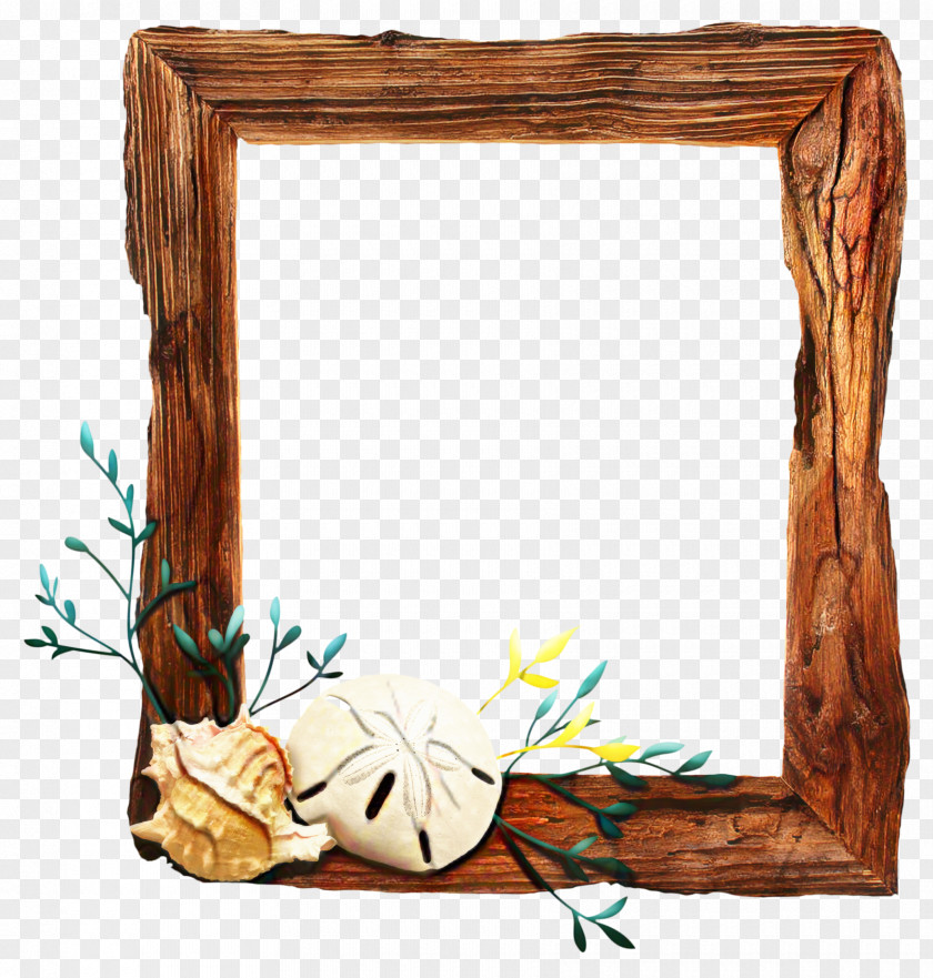 Mirror Twig White Photo Frame PNG