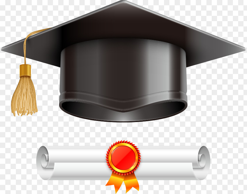 Vector Dr. Cap And Certificate Graduation Ceremony Square Academic Diploma Illustration PNG