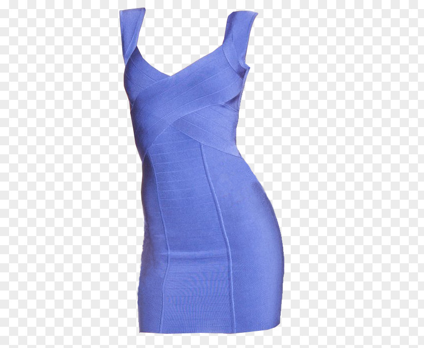 Bandage Dress Electric Blue Turquoise Cobalt PNG