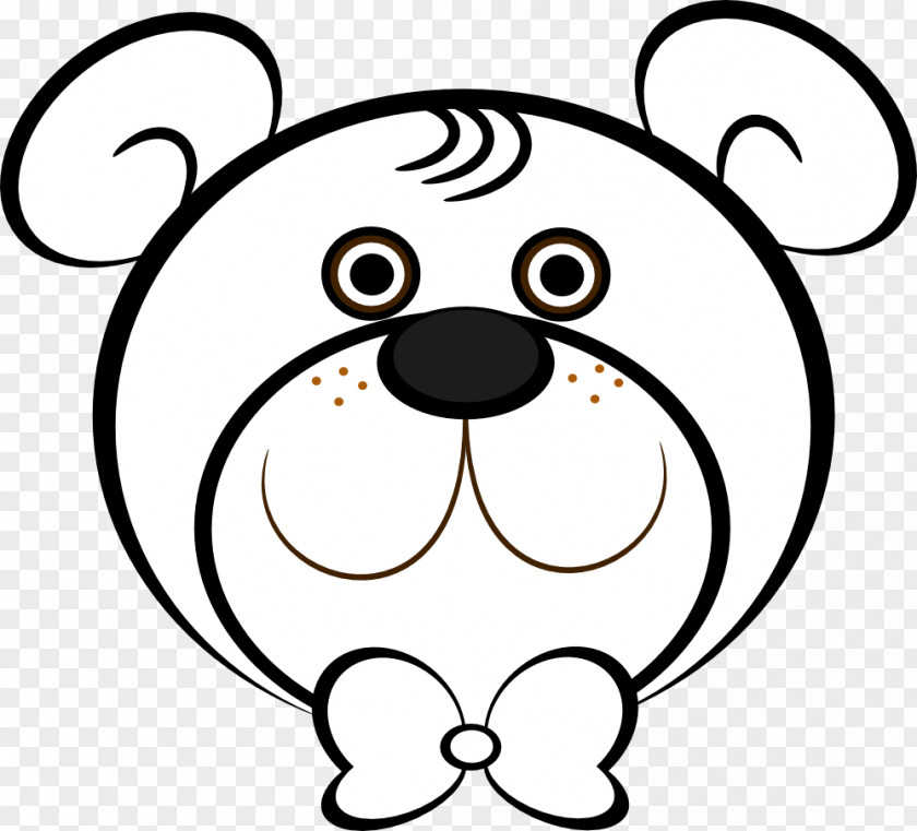 Bear Face Cliparts Coloring Book Black And White Drawing Clip Art PNG