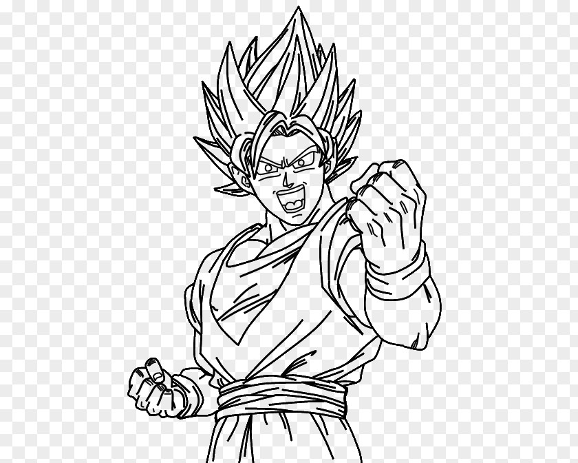 Goku Line Art Gohan Black And White Vegeta PNG