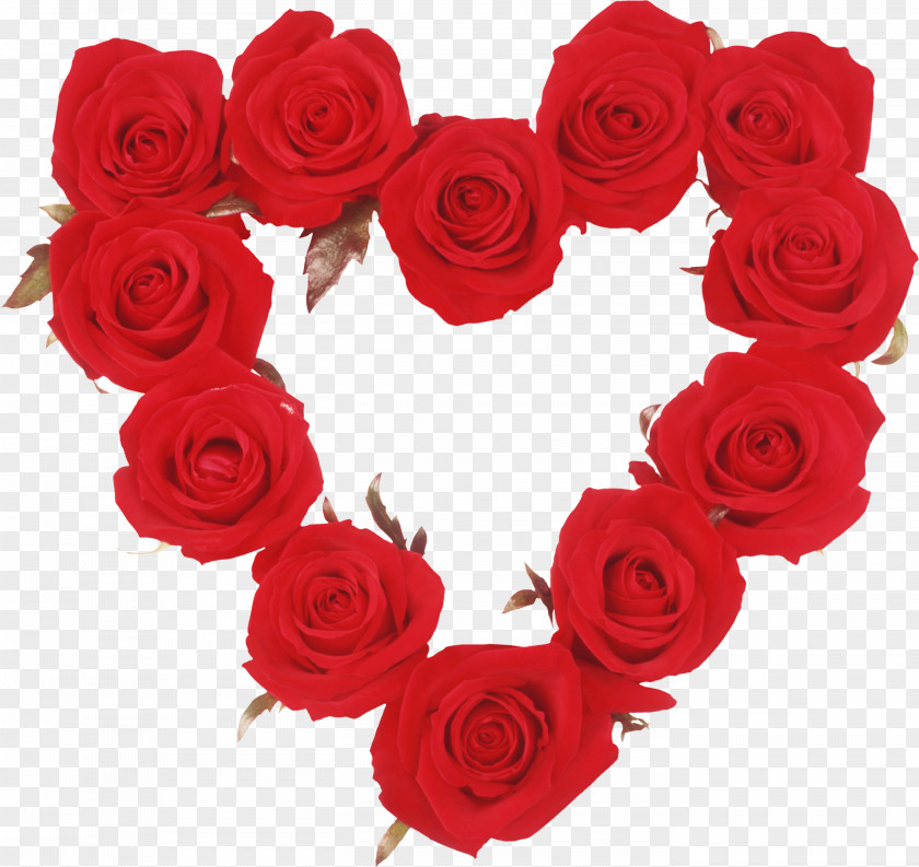 HEART FLOWER Garden Roses Heart PNG