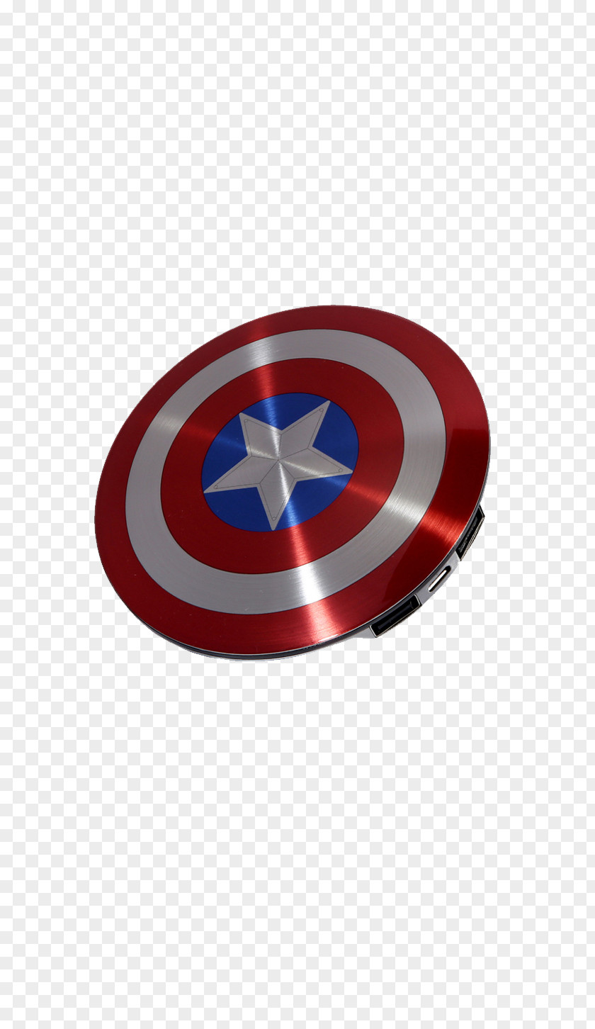 Captain America Charge Treasure America's Shield Battery Charger USB Tablet Computer PNG