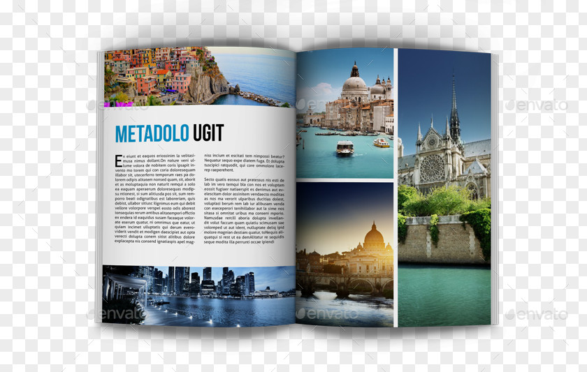 Travel Magazine Page Layout Graphic Design PNG
