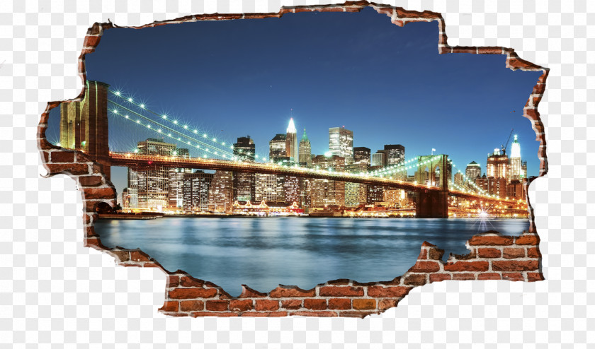 Breaking Wall Brooklyn Bridge Manhattan Williamsburg Lower PNG