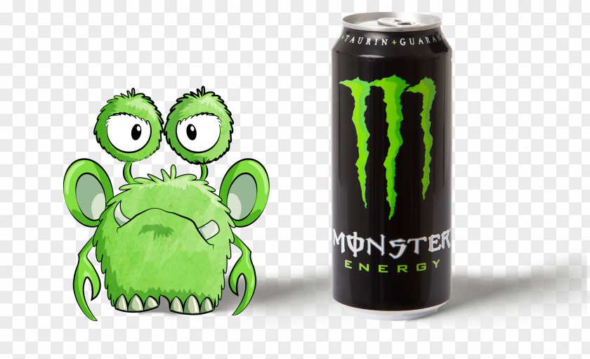 Energy Monster Drink Fizzy Drinks Can PNG
