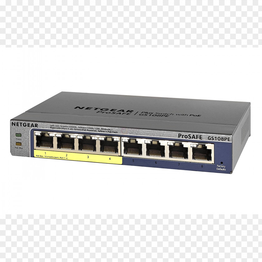 Power Over Ethernet Network Switch Gigabit Port Computer PNG