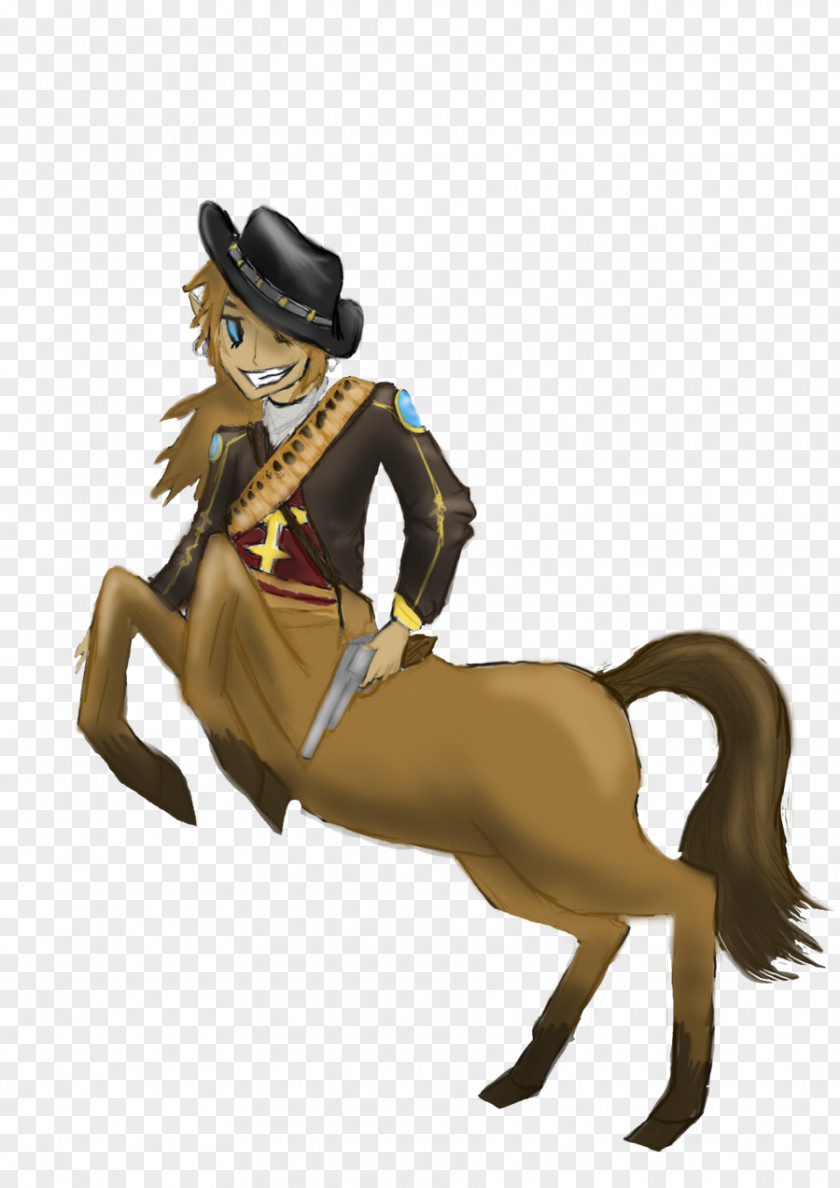 Mustang Mane Cowboy Hat Pony Halter PNG