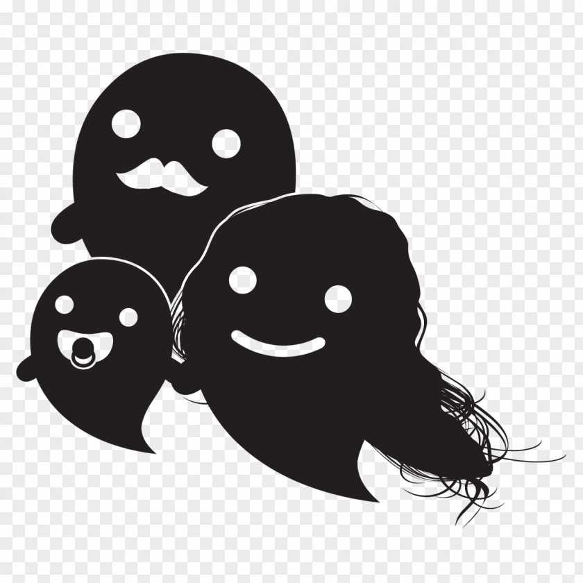 Silhouette Black Character White Clip Art PNG