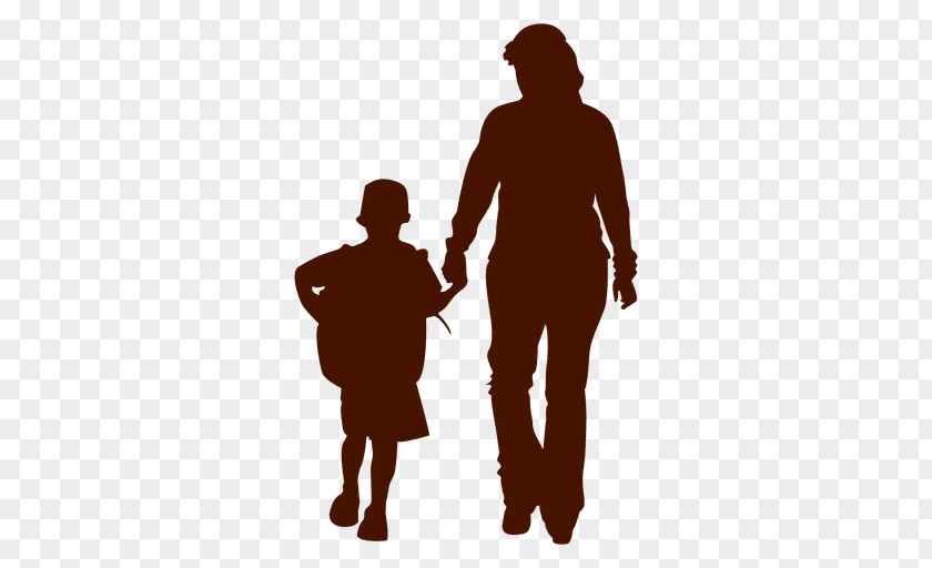Silhouette Family Child PNG
