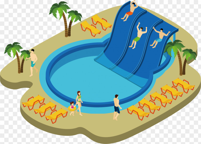 Swimming Pool Vector Diagram Water Park Illustration PNG