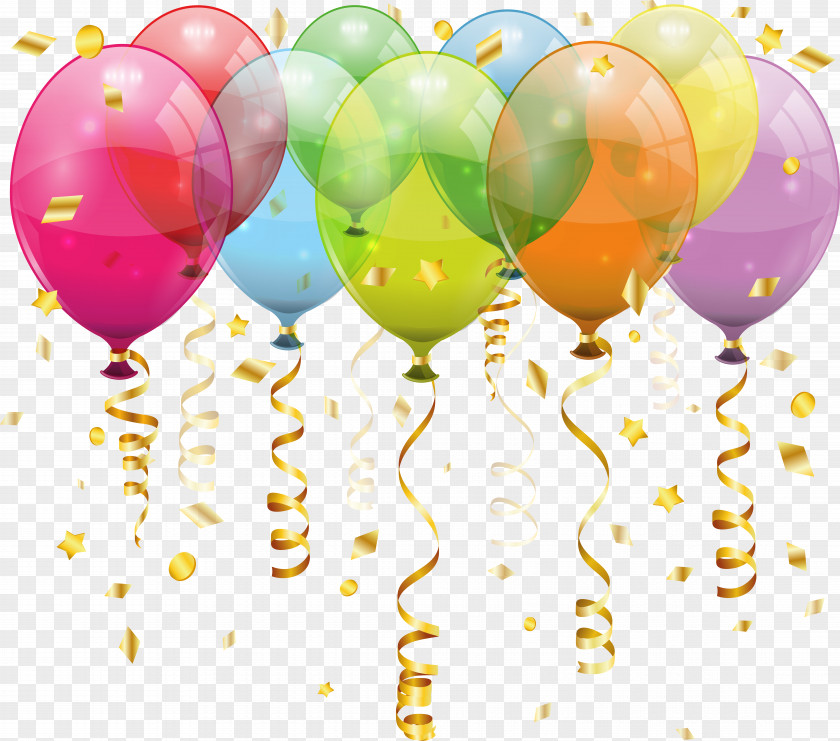 Air Balloon Birthday Cake Party Clip Art PNG