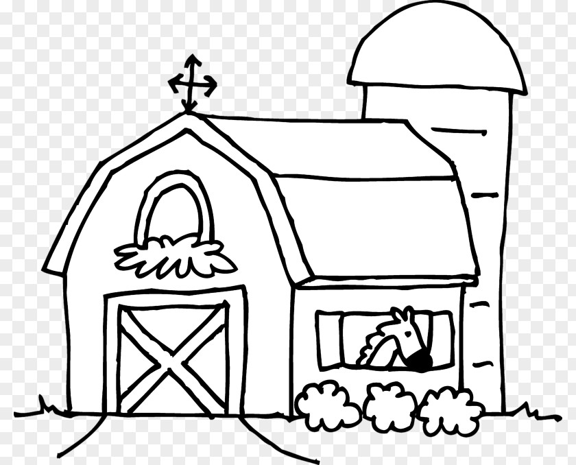 Barn Coloring Book Silo Child PNG