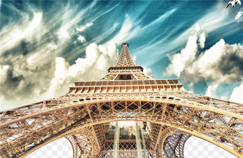 Eiffel Tower New York City Painting Canvas PNG