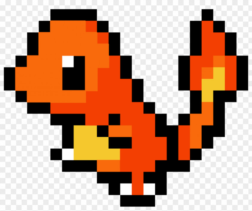 Monika Pixel Art Pokémon HeartGold And SoulSilver Minecraft Charmander PNG