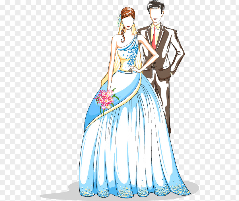 Valentines Day Painted The Bride And Groom Marriage Wedding Bridegroom PNG