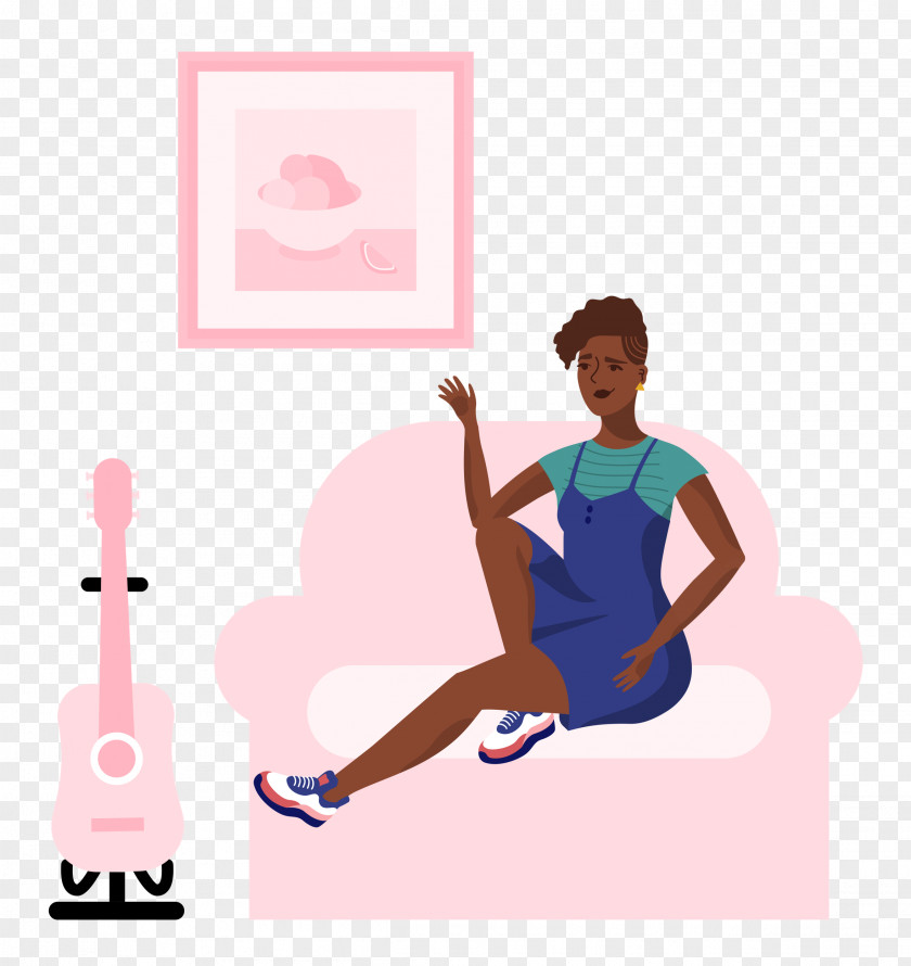 Woman Alone Time PNG