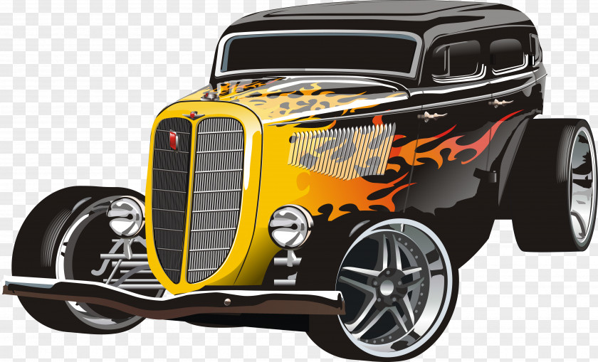 Blue Car Wall Decal Hot Rod Sticker PNG