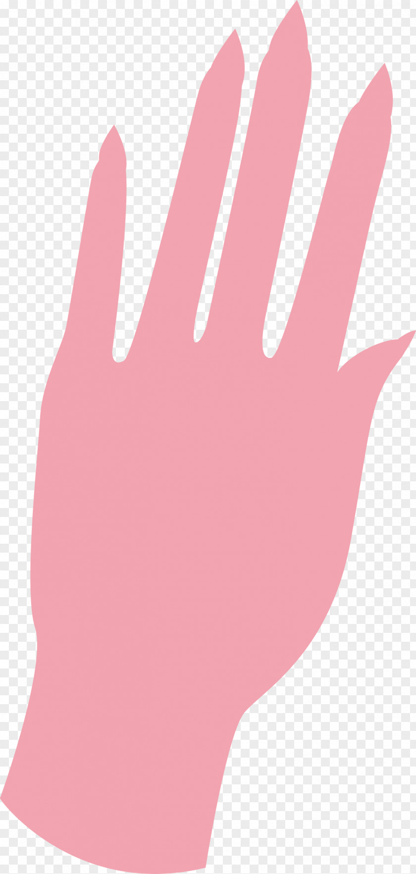 Hand Model Safety Glove Pink M Line Meter PNG