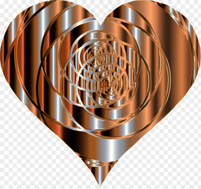 Metal Heart Line Art Spiral Pixel Clip PNG