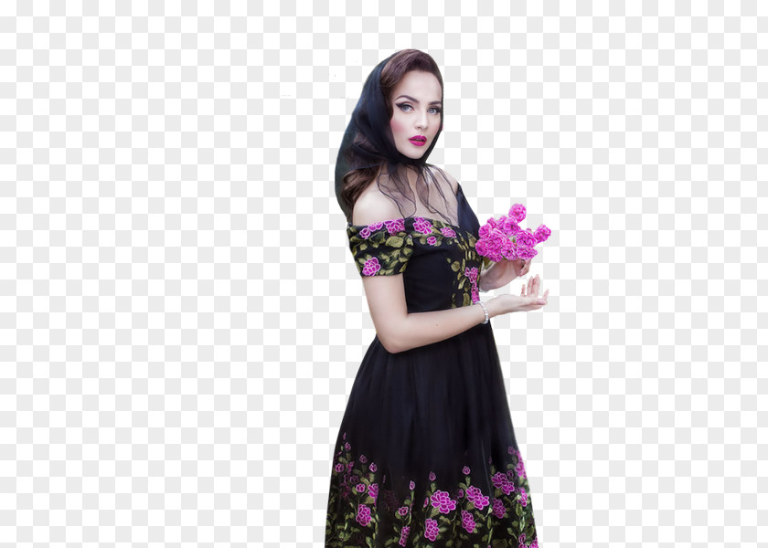 Model Idda Van Munster Fashion Retro Style Dress PNG