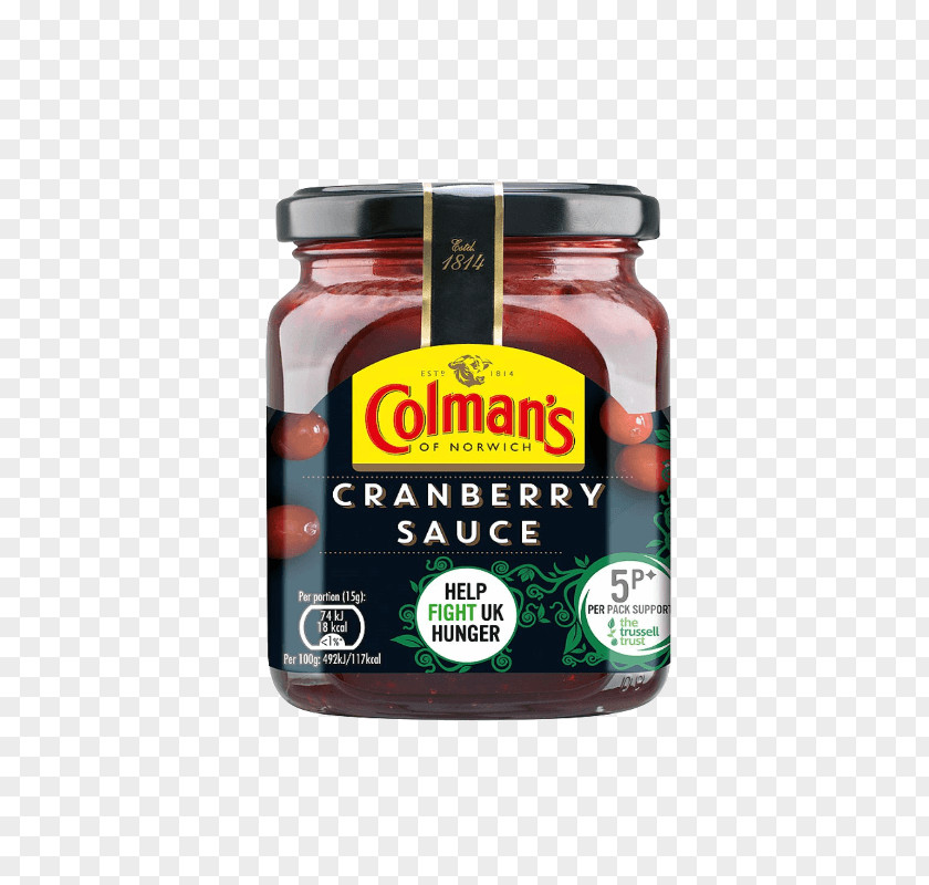 Cranberry Chutney Colman's Condiment Sauce British Cuisine PNG