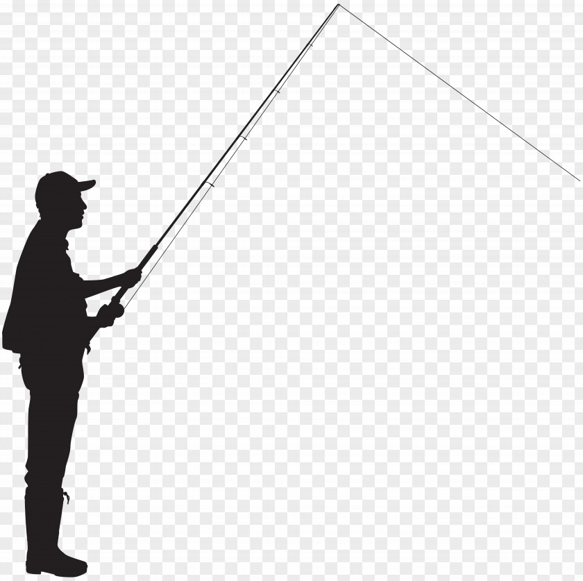 Fishing Pole Silhouette Fisherman Clip Art PNG