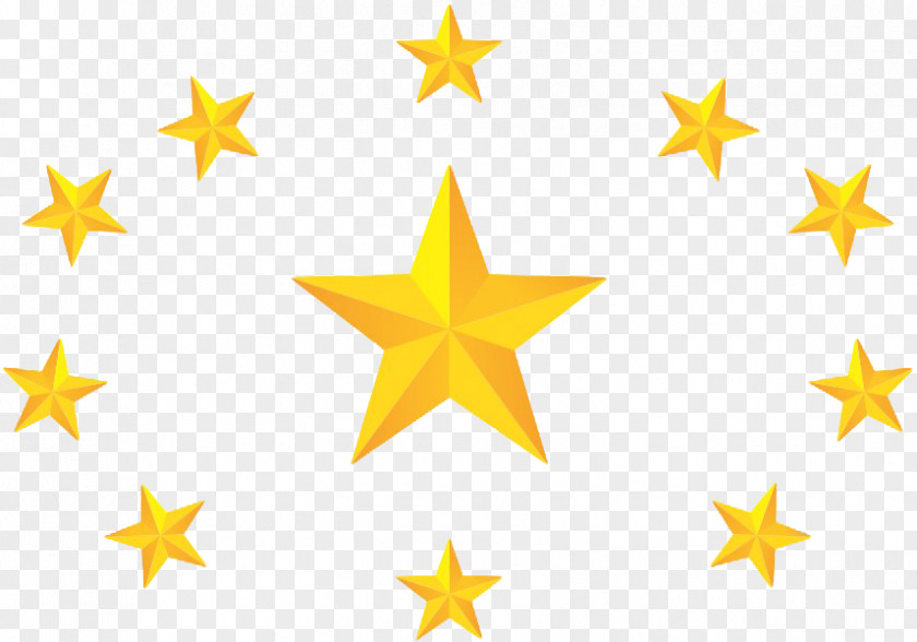 Surrounded By Gold Stars Textile Star Material PNG