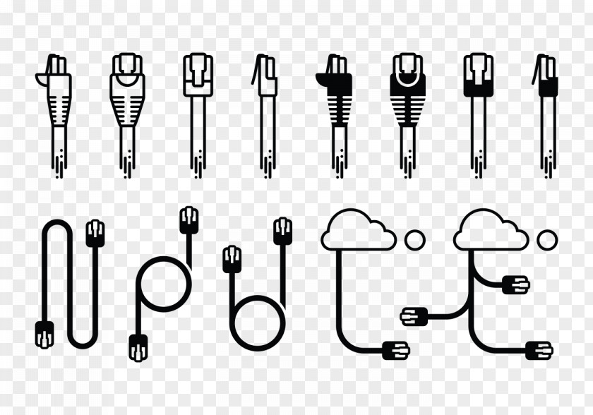 8P8C Electrical Connector Ethernet PNG